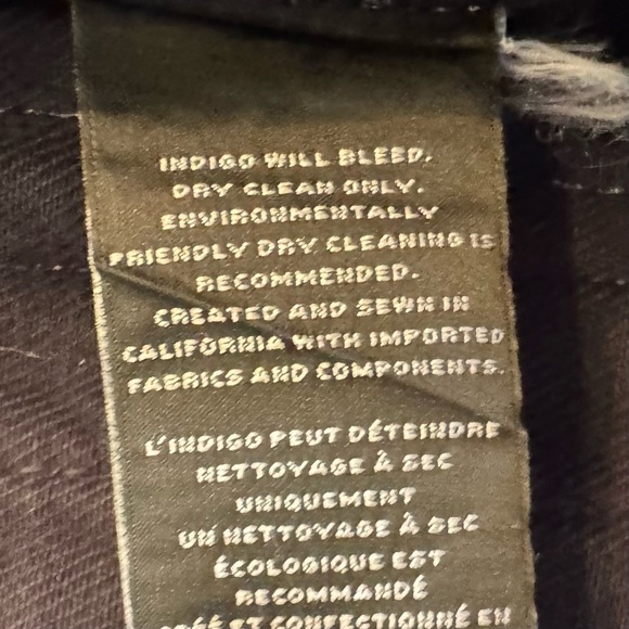 🌈 6/$60, J Brand, Black, Distressed, Wax Cotton, Denim, Jacket, Size Medium - Picture 5 of 6